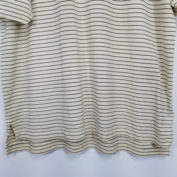Tommy Hilfiger Yellow Blue Striped Golf Polo Shirt - Picture 3 of 5